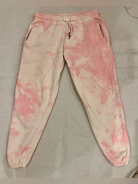 Original Favorites Pink Tie Dye Jogger Sweatpants Size Medium